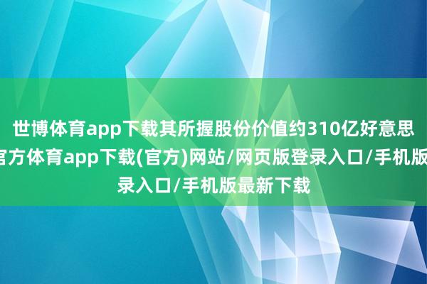 世博体育app下载其所握股份价值约310亿好意思元-世博官方体育app下载(官方)网站/网页版登录入口/手机版最新下载