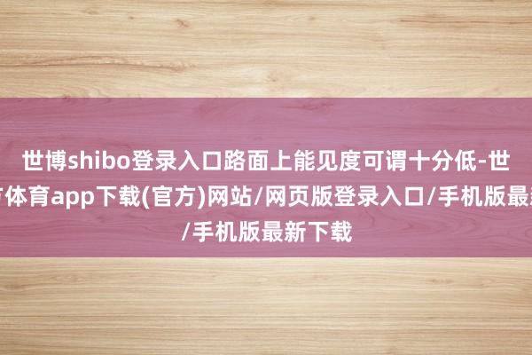 世博shibo登录入口路面上能见度可谓十分低-世博官方体育app下载(官方)网站/网页版登录入口/手机版最新下载