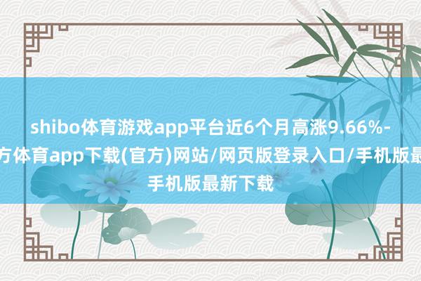 shibo体育游戏app平台近6个月高涨9.66%-世博官方体育app下载(官方)网站/网页版登录入口/手机版最新下载