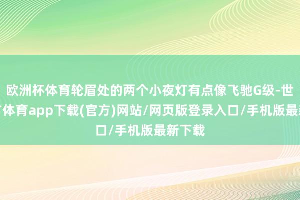 欧洲杯体育轮眉处的两个小夜灯有点像飞驰G级-世博官方体育app下载(官方)网站/网页版登录入口/手机版最新下载