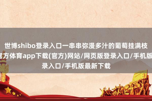 世博shibo登录入口一串串弥漫多汁的葡萄挂满枝端-世博官方体育app下载(官方)网站/网页版登录入口/手机版最新下载