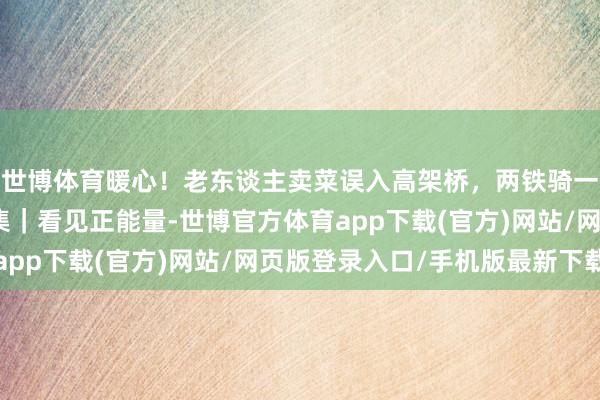 世博体育暖心！老东谈主卖菜误入高架桥，两铁骑一前一后将其护送至市集｜看见正能量-世博官方体育app下载(官方)网站/网页版登录入口/手机版最新下载