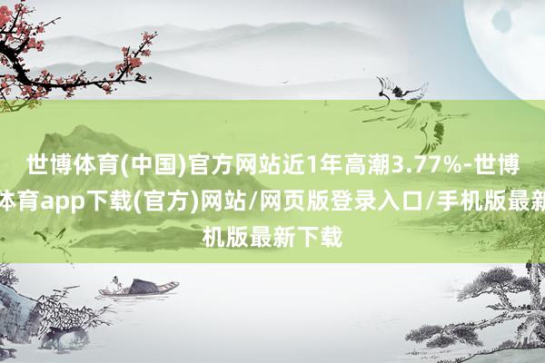 世博体育(中国)官方网站近1年高潮3.77%-世博官方体育app下载(官方)网站/网页版登录入口/手机版最新下载