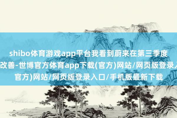 shibo体育游戏app平台我看到蔚来在第三季度的五福业务毛利有所改善-世博官方体育app下载(官方)网站/网页版登录入口/手机版最新下载