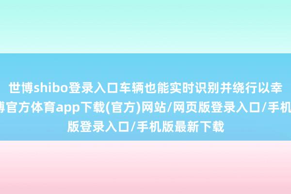 世博shibo登录入口车辆也能实时识别并绕行以幸免危急-世博官方体育app下载(官方)网站/网页版登录入口/手机版最新下载