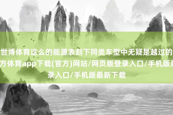 世博体育这么的能源表刻下同类车型中无疑是越过的-世博官方体育app下载(官方)网站/网页版登录入口/手机版最新下载